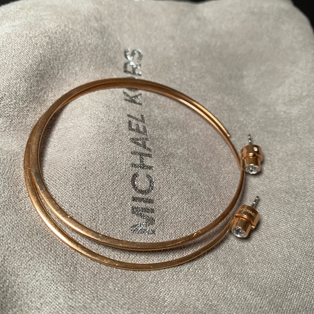 Michael Kors Rose Gold hoop earrings